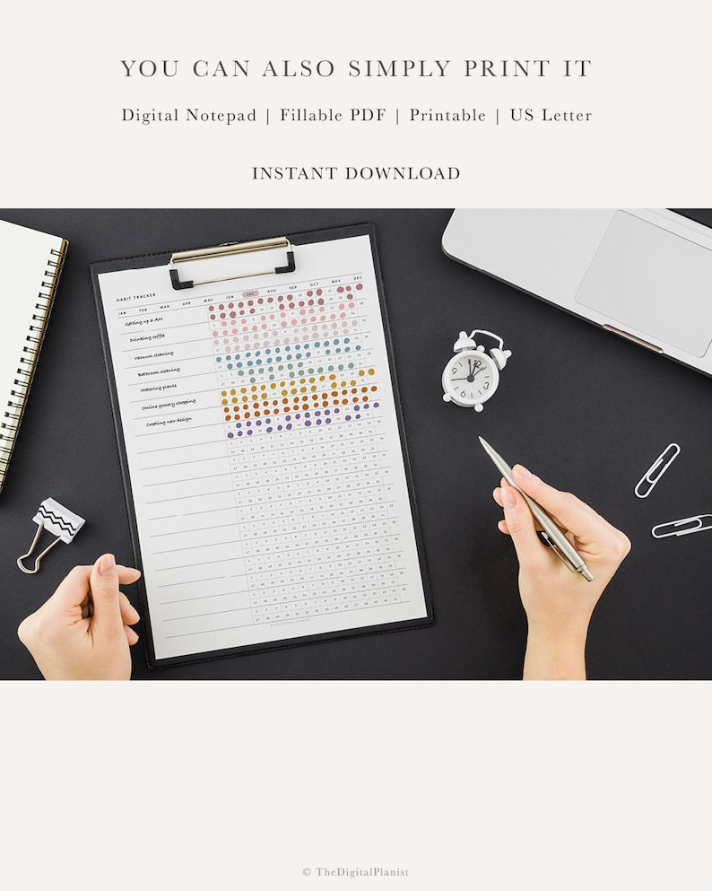 Digital Habit Tracker: Routine Builder, Note-taking Companion_BrainAcademy.store