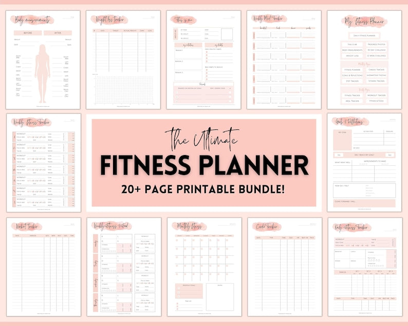 Ultimate Fitness & Wellness Planner Bundle_BrainAcademy.store