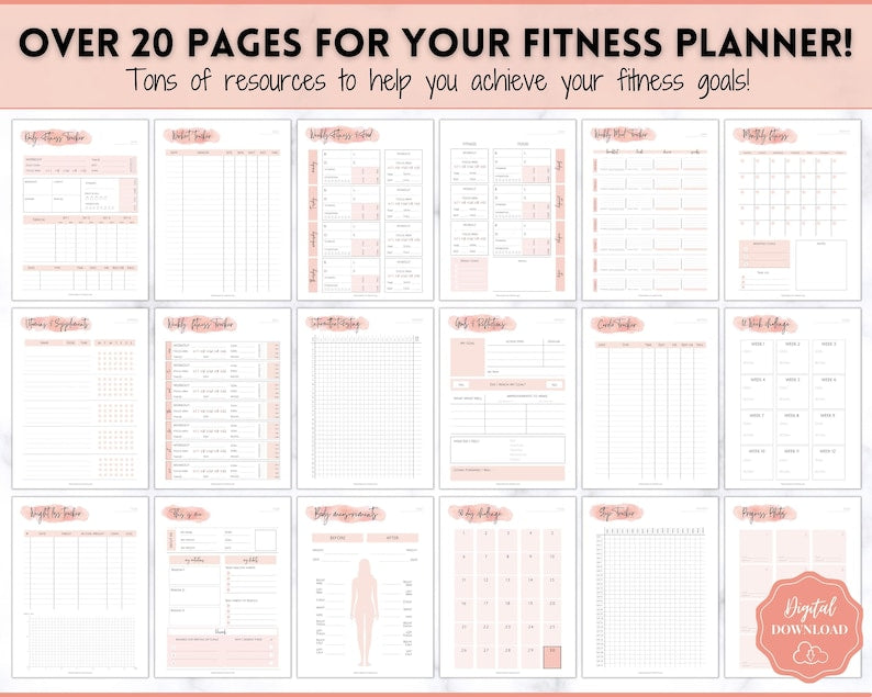 Ultimate Fitness & Wellness Planner Bundle