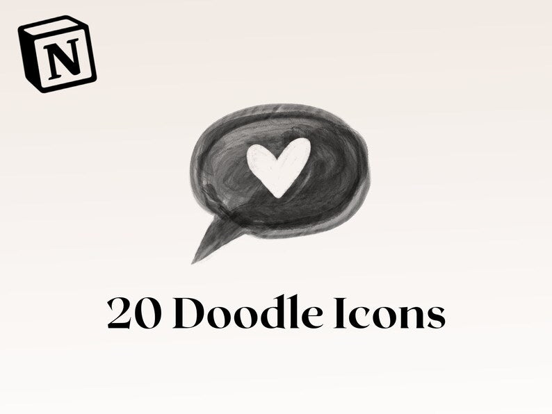 Digital Doodles: Notion Icons for Planners & Everyday Life_BrainAcademy.store