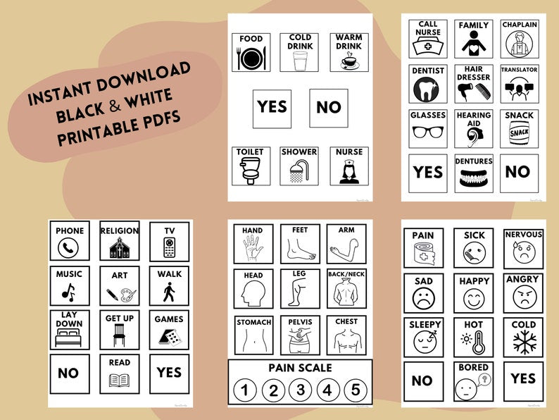 Picture Communication Board for Seniors_BrainAcademy.store