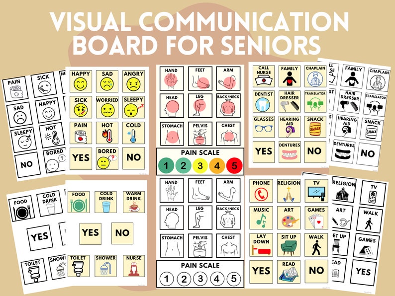 Picture Communication Board for Seniors_BrainAcademy.store