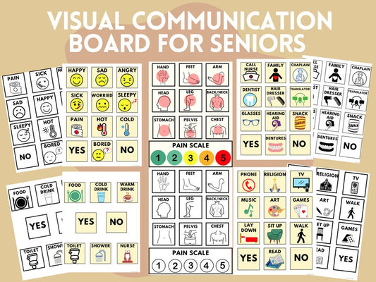 Picture Communication Board for Seniors_BrainAcademy.store