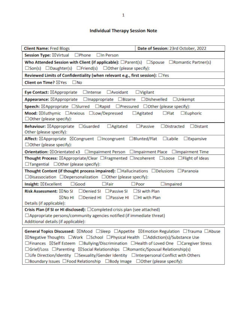 Fillable Therapy Session Note Template_BrainAcademy.store