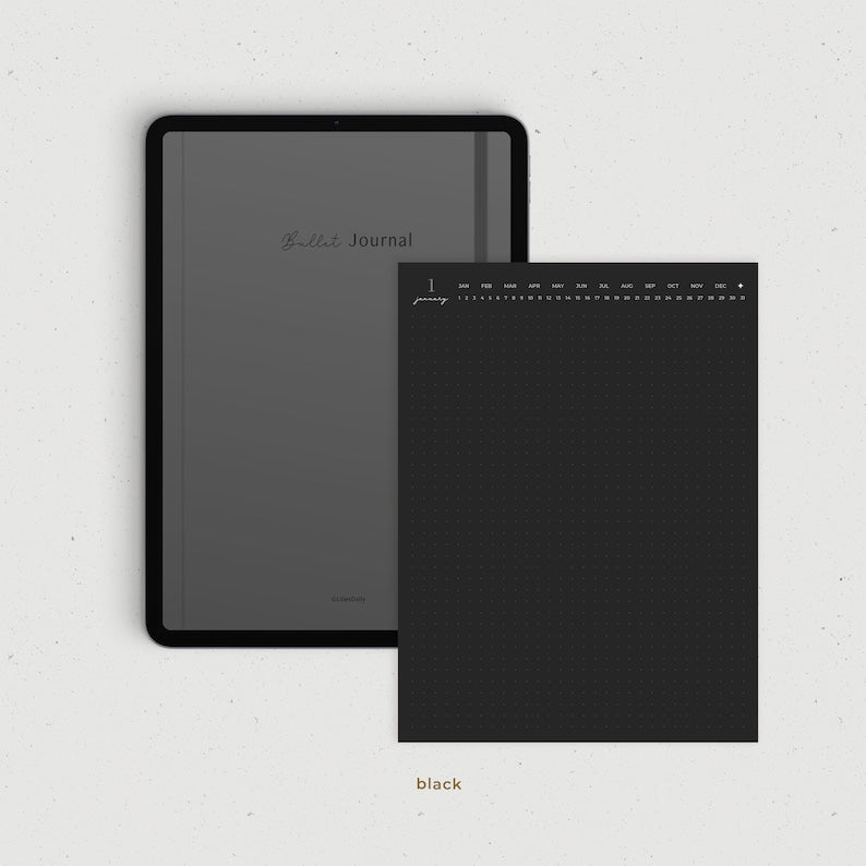 Minimalistisches digitales Bullet Journal von Goodnotes