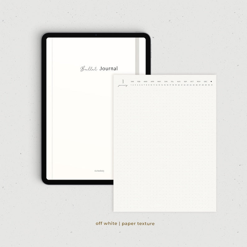 Minimalistisches digitales Bullet Journal von Goodnotes