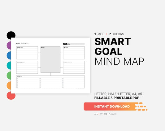 SMART Goal Mapping for Productivity and Success_BrainAcademy.store