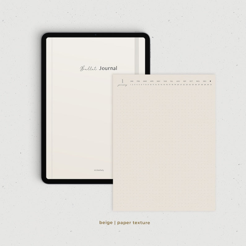 Minimalistisches digitales Bullet Journal von Goodnotes