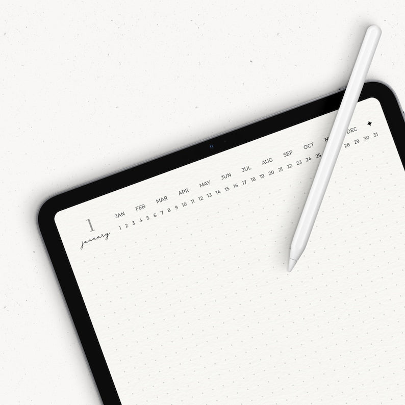 Minimalistisches digitales Bullet Journal von Goodnotes