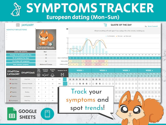 2024 Symptom Tracker: Comprehensive Health & Pain Journal_BrainAcademy.store