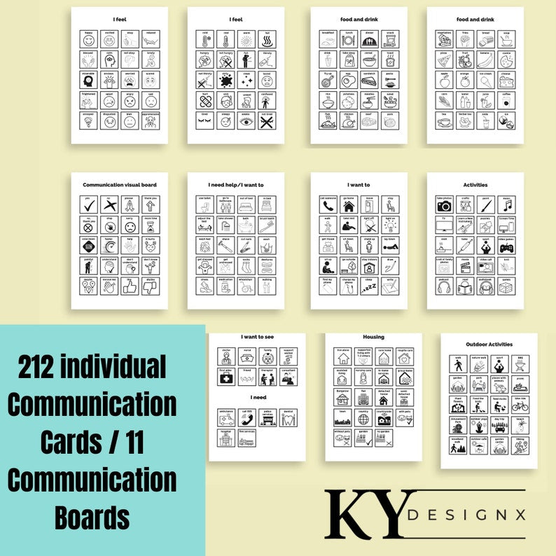 Printable Communication Cards for Speech and Cognitive Support