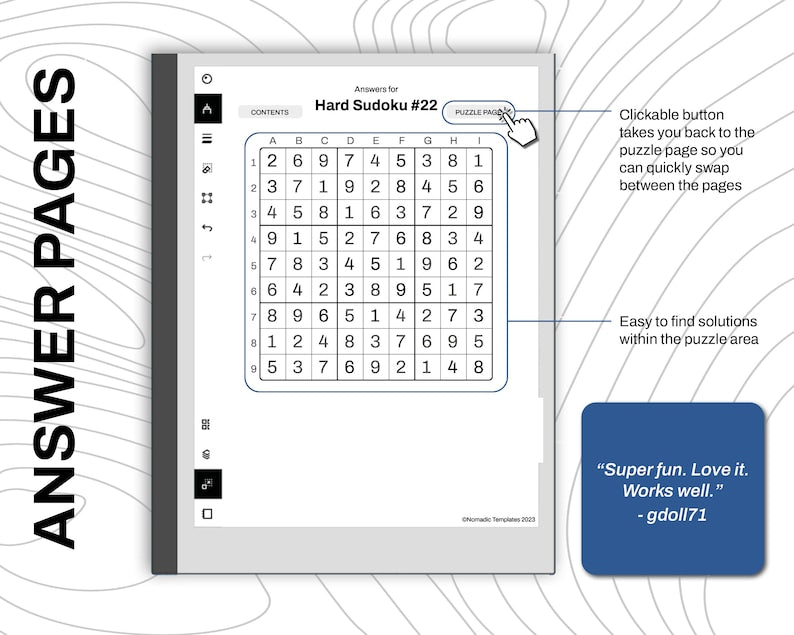 reMarkable Sudoku Band 1 PDF-Vorlage