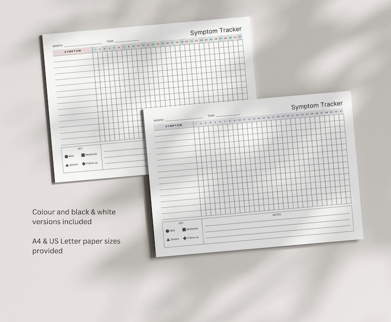 Comprehensive Health Tracker: Multi-Symptom Log for Pain, IBS, Migraines, & Sleep_BrainAcademy.store