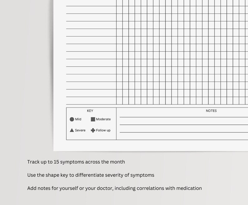 Comprehensive Health Tracker: Multi-Symptom Log for Pain, IBS, Migraines, & Sleep_BrainAcademy.store