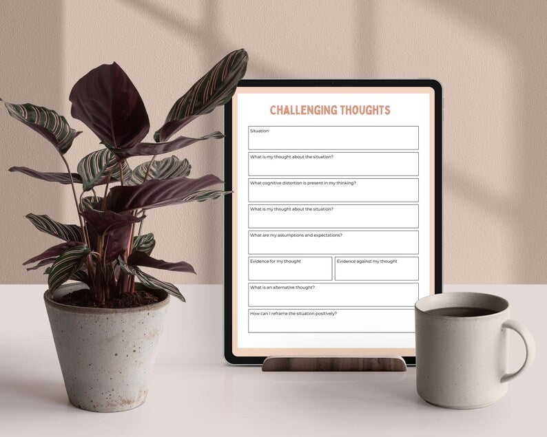 CBT Cognitive Distortion Toolkit: Templates, Worksheets, Flashcards_BrainAcademy.store