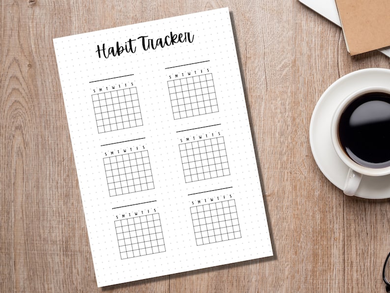 Druckbare Habit-Tracker-Tagebuchseite