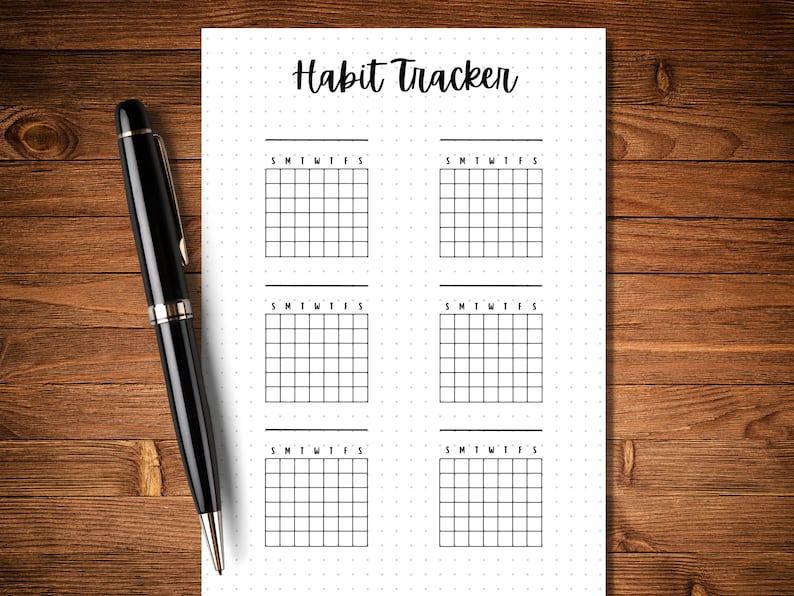 Druckbare Habit-Tracker-Tagebuchseite