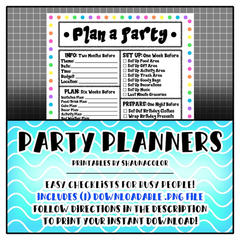 Printable Birthday Timeline: Stress-Free Party Planning for Busy Parents and Adults with ADHD_BrainAcademy.store