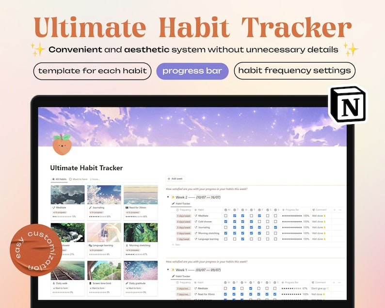 Notion Habit Mastery: Planner, Tracker, Dashboard_BrainAcademy.store