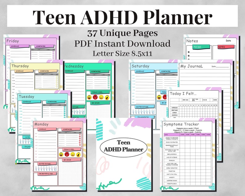 ADHD Essential Planner for Teens_BrainAcademy.store