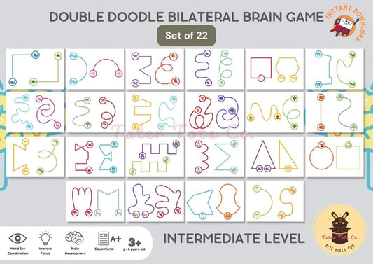 Double Doodle Bilaterales Denkspiel: Mittelstufe