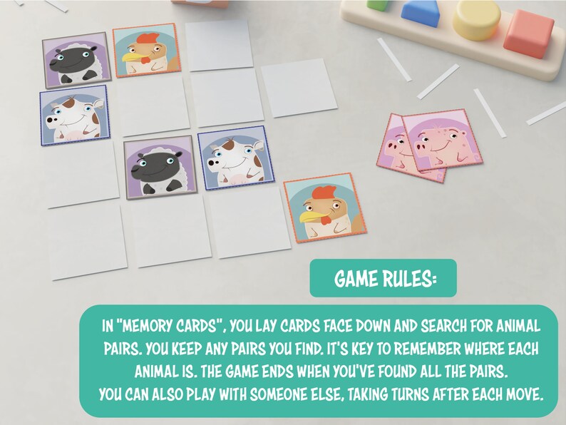 Animal Memory Match: Print & Play Fun for Kids_BrainAcademy.store