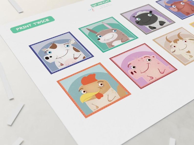 Animal Memory Match: Print & Play Fun for Kids_BrainAcademy.store