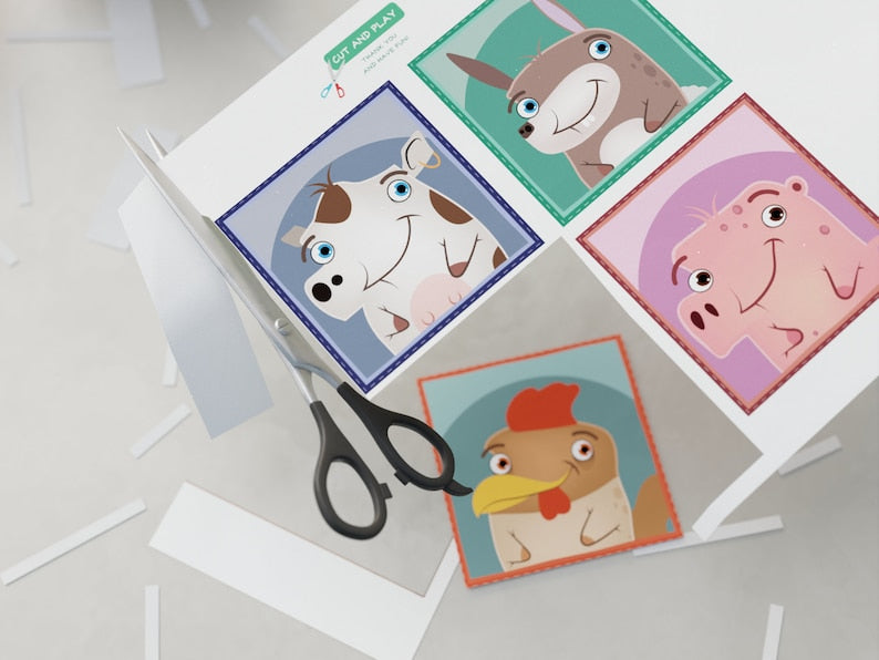 Animal Memory Match: Print & Play Fun for Kids_BrainAcademy.store