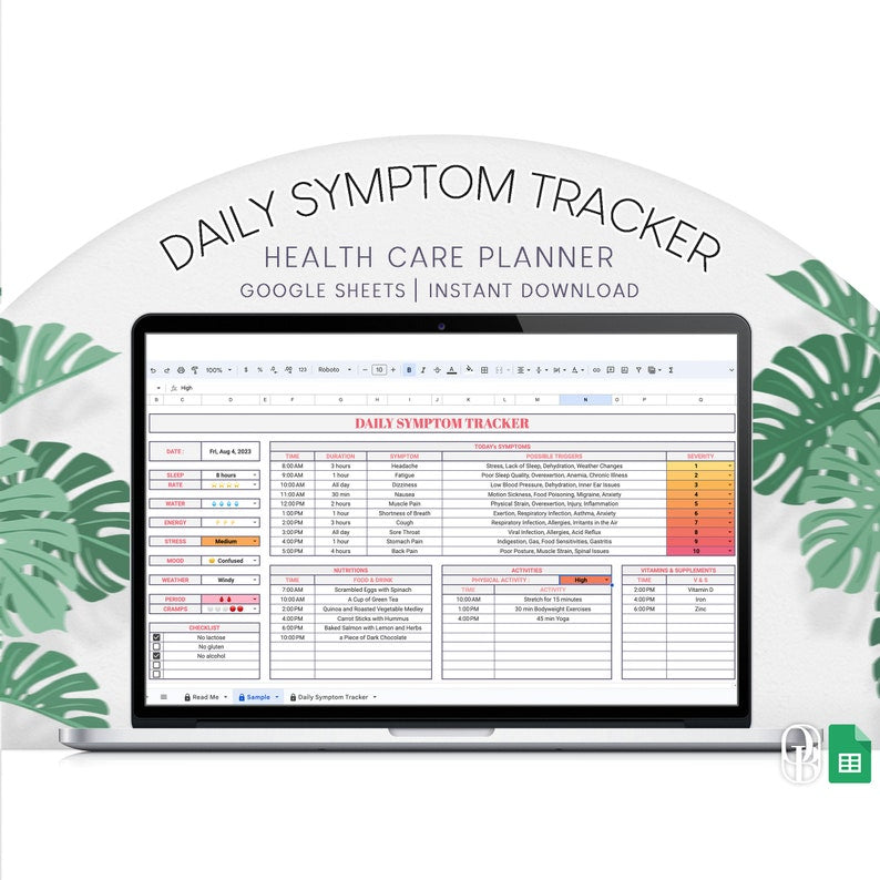 Chronic Pain & Illness Digital Symptom Tracker_BrainAcademy.store