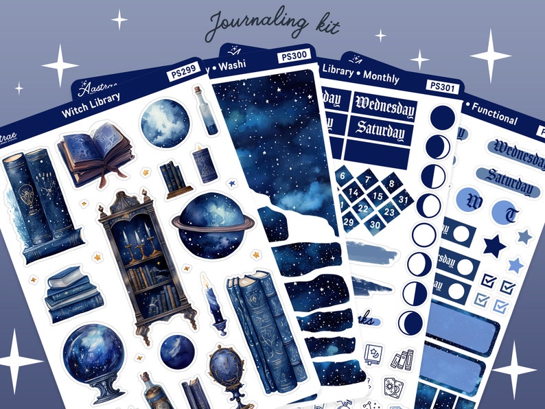 Celestial Witch Journaling Kit: Planner Stickers & Monthly Journaling_BrainAcademy.store