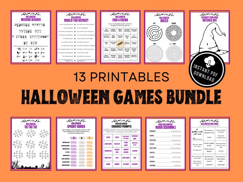 Spooky Halloween Bundle: Games, Bingo, Worksheets_BrainAcademy.store