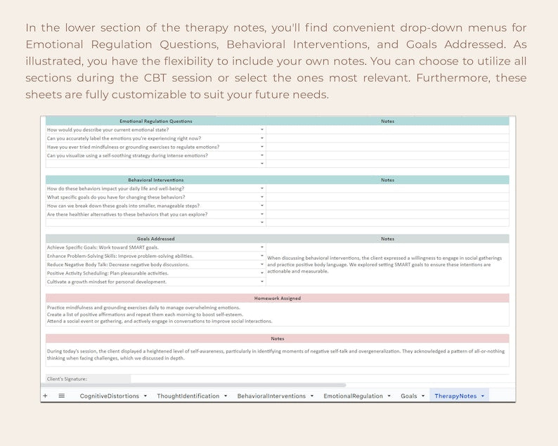 CBT Therapy Notes & Session Template_BrainAcademy.store