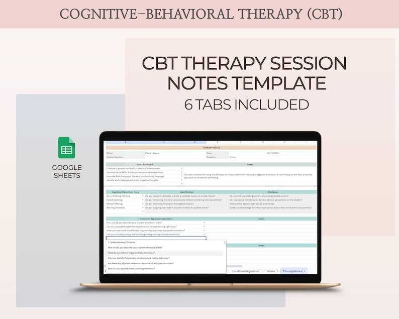 CBT Therapy Notes & Session Template_BrainAcademy.store