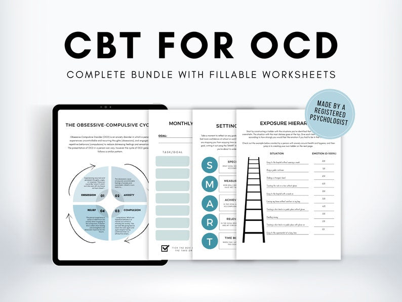 OCD Mastery: CBT Workbook, Worksheets, and Coping Skills_BrainAcademy.store