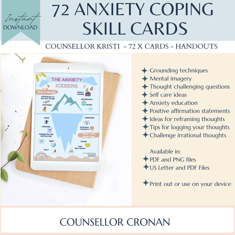 Anxiety Coping Cards: Tools for Relief and Empowerment_BrainAcademy.store