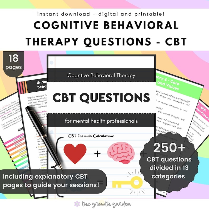 CBT Therapy Bundle: Questions, Interventions, and Tools_BrainAcademy.store