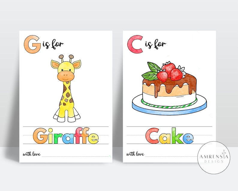 ABC Baby Shower Coloring & ABC Book_BrainAcademy.store