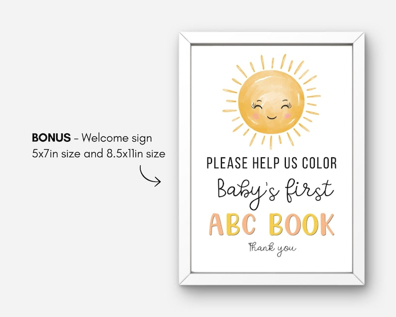 ABC Baby Shower Coloring & ABC Book_BrainAcademy.store