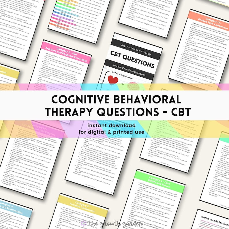 CBT Therapy Bundle: Questions, Interventions, and Tools_BrainAcademy.store