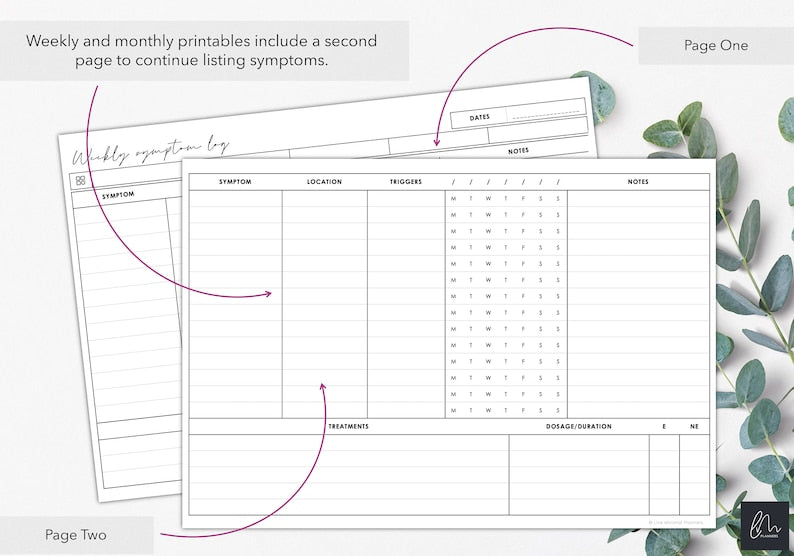 Ultimate Symptom Tracker: Print & Fill for Health Monitoring_BrainAcademy.store