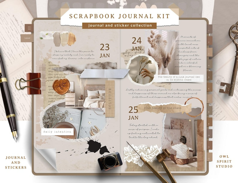 Autocollants esthétiques de scrapbook numérique pour Goodnotes