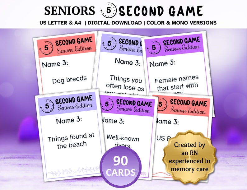 Dementia Activities: 5 Second Games and Brain Teasers_BrainAcademy.store