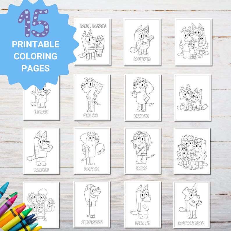 Bluey Coloring Bonanza: Printable Pages for Creative Kids_BrainAcademy.store