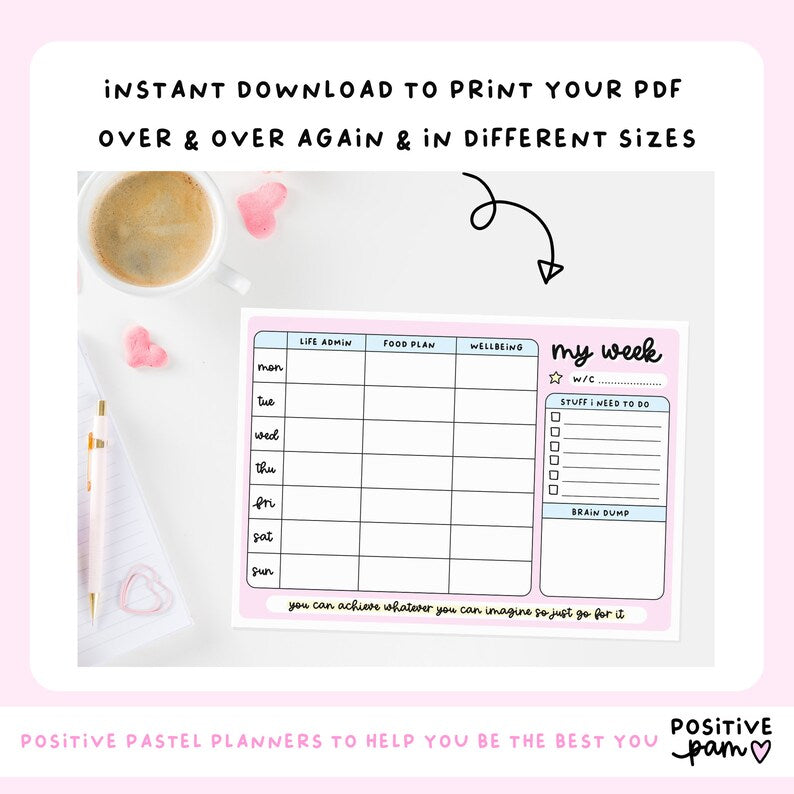 Pastel Aesthetic ADHD Weekly Planner_BrainAcademy.store