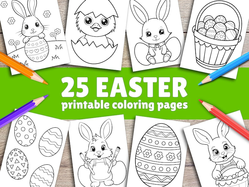 Easter Coloring Pages: Easy Fun for Little Ones_BrainAcademy.store