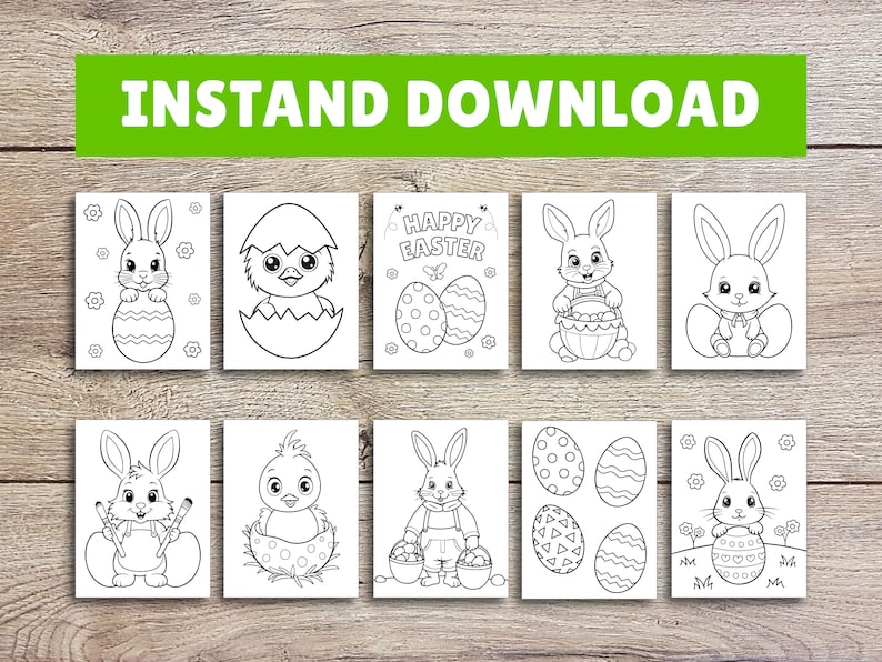 Easter Coloring Pages: Easy Fun for Little Ones_BrainAcademy.store